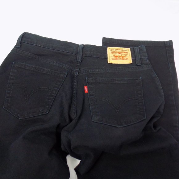 Levi's 550 Relaxed Boot Cut Black Jeans Size 10M - Picture 7 of 10